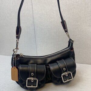 COACH shoulder bag CQ184 denim handbag